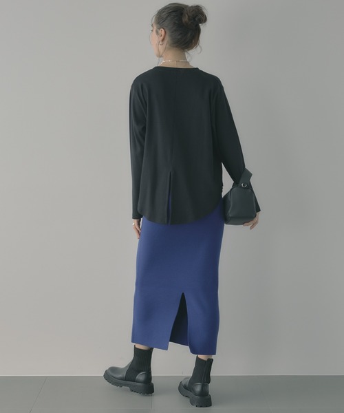 「saloon」 ニットスカート FREE ブルー レディース_画像8