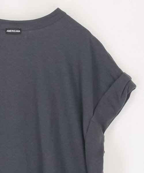AMERICANA アメリカーナ　スリット　フレンチスリーブ　Tシャツ 01-161210402-66-8g.jpg