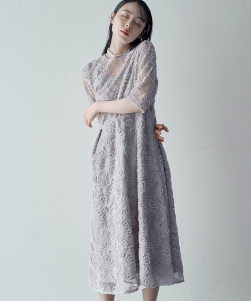 haremode（ハレモード） ドレス アーチ刺繍レースドレス : ZOZOTOWN