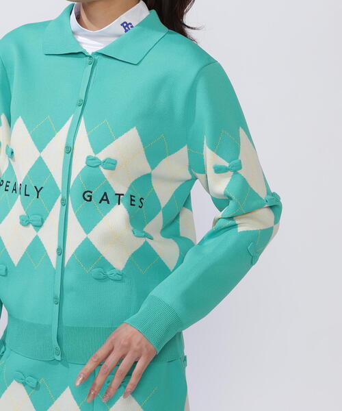 PEARLY GATES アーガイルカーディガン PEARLY GATES カーディガン 「PEARLY GATES」アーガイルポロ