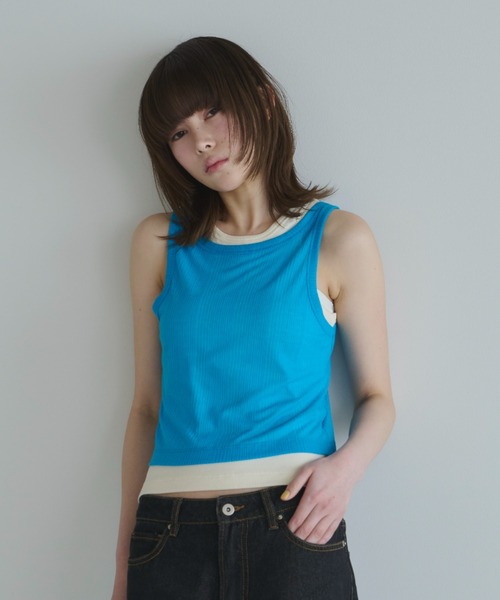 oaf 韓国　TANK DOCKING TEE レイヤード　タンクトップ oaf 韓国 TANK DOCKING TEE レイヤード タンクトップ - メルカリ
