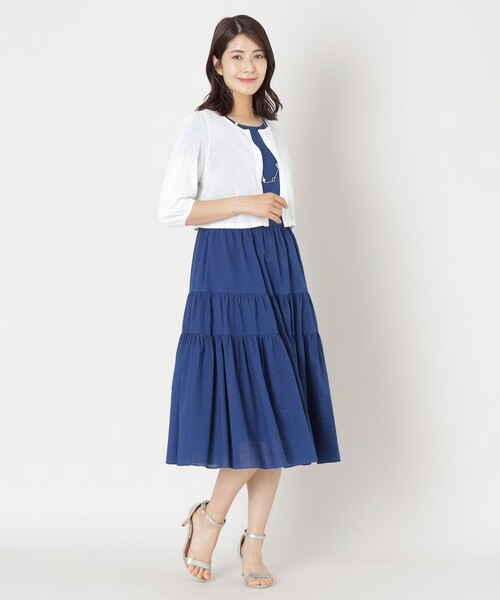 未使用近　トゥービーシック　 アイレット透かし編み ニットボレロ　カーディガン. TO BE CHIC（トゥー ビー シック） カーディガン アイレット透かし編み