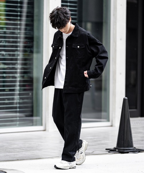 デニム (Sサイズ) Rocky Monroe ジーンズ ルーズシルエットワイドデニムパンツ