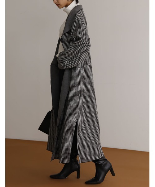 「Re:EDIT」 チェスターコート LARGE ブラック レディース_画像2