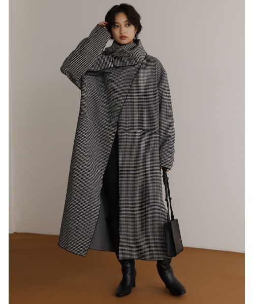 「Re:EDIT」 チェスターコート LARGE ブラック レディース_画像6