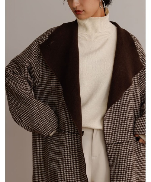 「Re:EDIT」 チェスターコート LARGE ブラック レディース_画像7