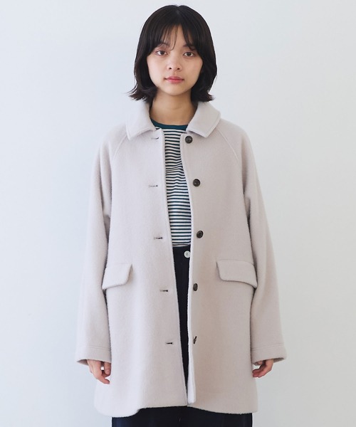 bulle de savon（ビュルデサボン） ステンカラーコート コート モへヤ