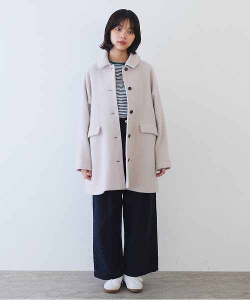 bulle de savon（ビュルデサボン） ステンカラーコート コート モへヤ