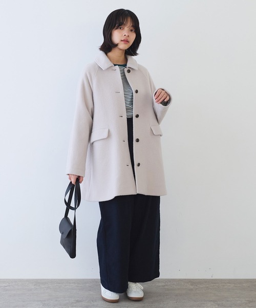 bulle de savon（ビュルデサボン） ステンカラーコート コート モへヤ