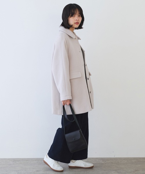 bulle de savon（ビュルデサボン） ステンカラーコート コート モへヤ