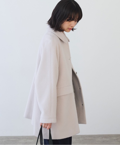 bulle de savon（ビュルデサボン） ステンカラーコート コート モへヤ