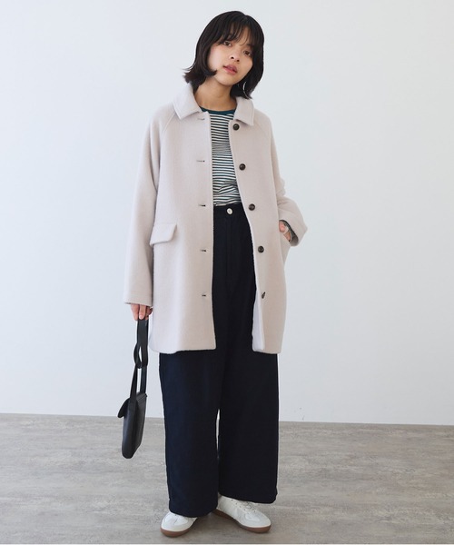 bulle de savon（ビュルデサボン） ステンカラーコート コート モへヤ