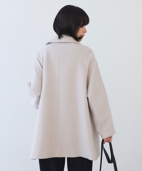 bulle de savon Aラインコート bulle de savon（ビュルデサボン） ステンカラーコート コート モへヤ