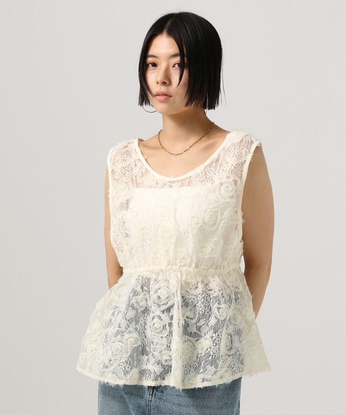 ベスト ジレ 「前後で着られる」2WAYバスケットベスト レディース BAYFLOW ベスト ジレ 「前後で着られる」2WAYレースベスト