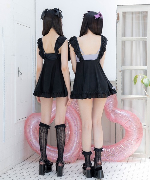 DearMyLove 水着 デコルテリボンベビードール水着 レディース