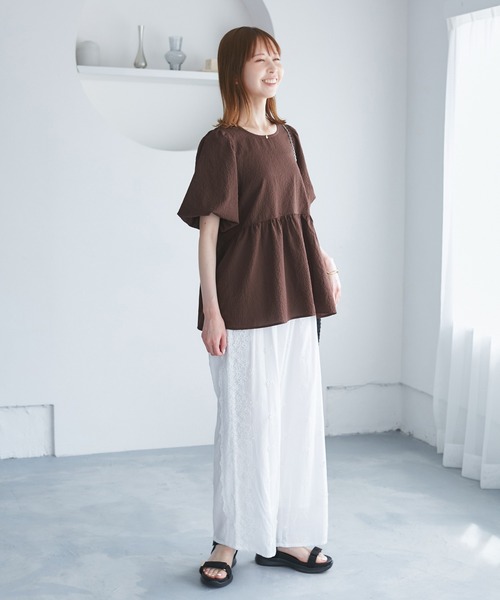 ROPE' PICNIC ブラウス シャツ バルーンペプラムブラウス レディース