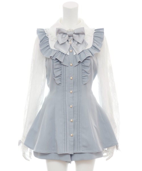 Secret Honey セットアップ グレー ブルー シークレットハニー Secret Honey セーラーカラーセットアップ