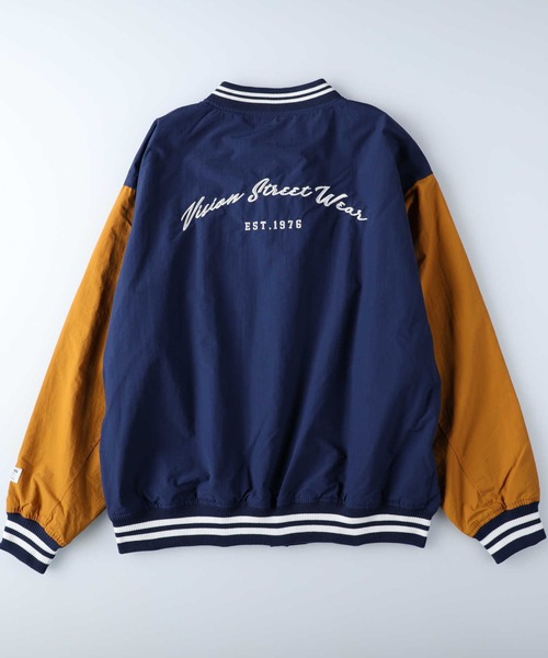 「VISION STREET WEAR」 スタジャン X-LARGE ブラック メンズ_画像6