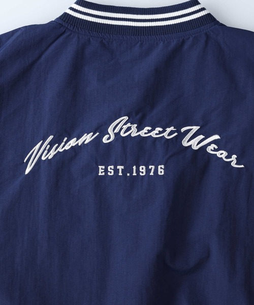 「VISION STREET WEAR」 スタジャン X-LARGE ブラック メンズ_画像7