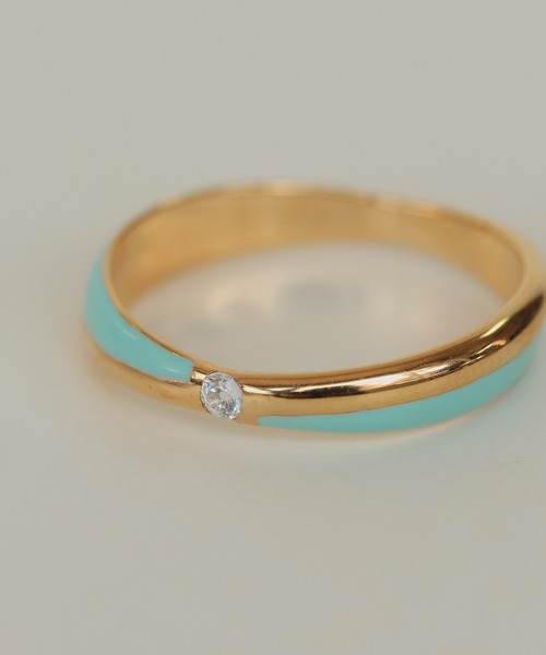アレルギー対応 指輪 リング 「WEB限定」silver925 CZ クロスエナメルリング レディースの画像