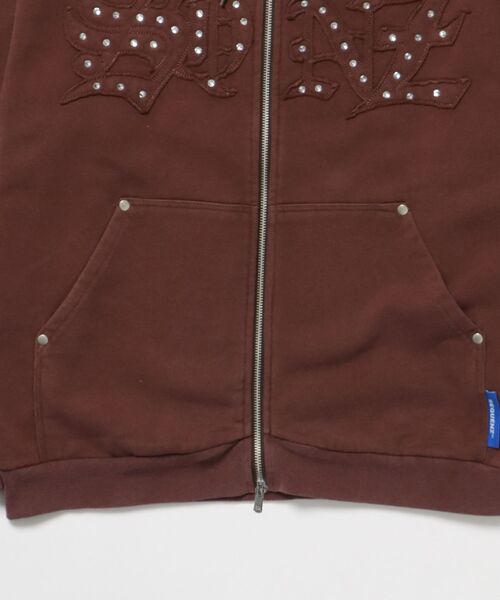 STONE  ジップパーカー S SEQUENZE パーカー 「SEQUENZ（シークエンズ）」APPLIQUE STONE FADE