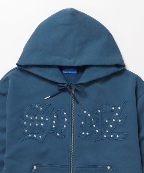 SEQUENZE パーカー 「SEQUENZ（シークエンズ）」APPLIQUE STONE FADE