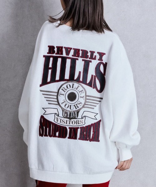 トレーナー スウェット BEVERLY HILLS ドルマンスウェットトップス レディース メンズ
