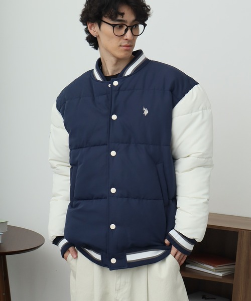 U.S. POLO ASSN.（ユーエスポロアッスン） スタジャン ロゴ刺繍 中綿