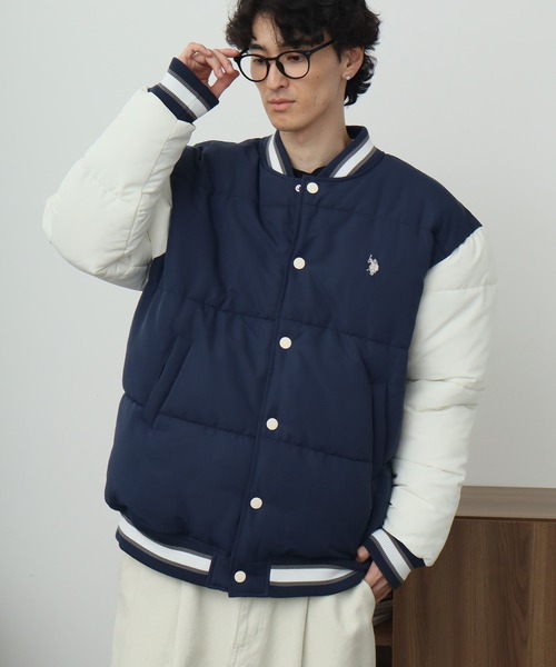 U.S. POLO ASSN.（ユーエスポロアッスン） スタジャン ロゴ刺繍 中綿