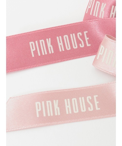 ピンクハウス　ロゴブローチ　ピンク PINK HOUSE ブローチ ロゴリボンブローチ2個セット レディース