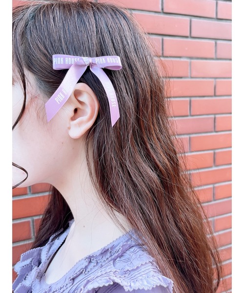 PINK HOUSE ブローチ ロゴリボンブローチ2個セット レディース