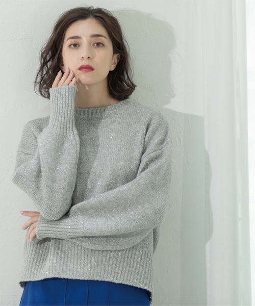 OPAQUE.CLIP（オペークドットクリップ） ニット セーター スパンコール