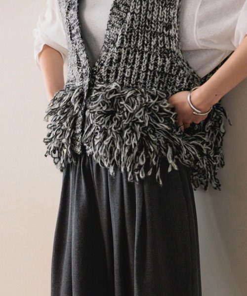 LOWRYS FARM（ローリーズファーム） ベスト ジレ フリンジループベスト