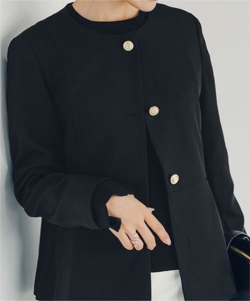 ur's（ユアーズ） ジャケット ノーカラージャケット 美シルエット