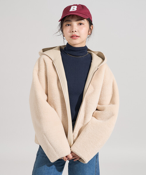 FREAK'S STORE ファーコート　ジャケット　レディース FREAK'S STORE コート アウター ファーボア フードジャケット