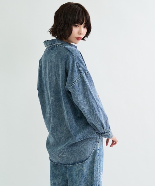 A.D.C.L. ブラウス シャツ 「ライトデニムで軽い着心地！」ランダム