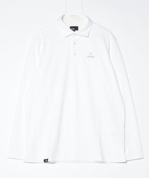 PING（ピン） ポロシャツ ロゴジャカード長袖ポロシャツ メンズ