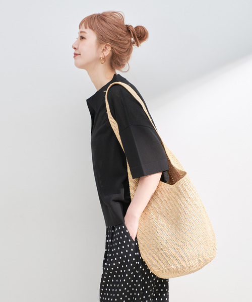 「B.C STOCK」 半袖ニット FREE ベージュ レディース_画像6