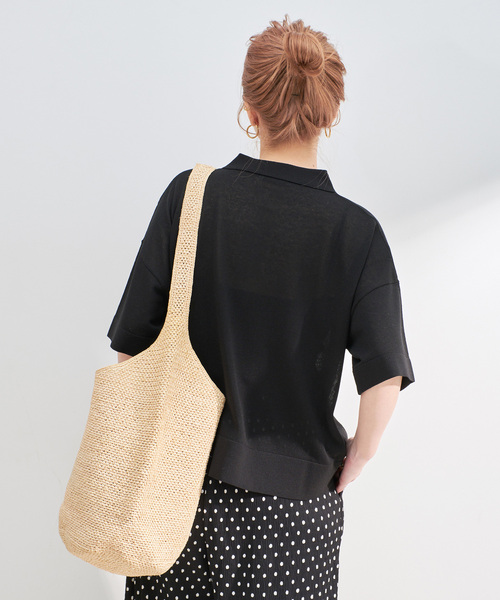 「B.C STOCK」 半袖ニット FREE ベージュ レディース_画像7