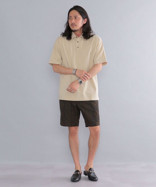 「SHIPS」 半袖ポロシャツ X-LARGE ブラック メンズ_画像4