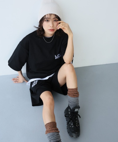 「LOVE BOAT」 半袖Tシャツ M ブラック レディース_画像7