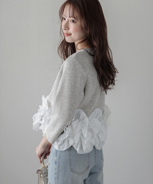 tシャツ 裾フリルドッキングトップス レディース : ZOZOTOWN Yahoo!店