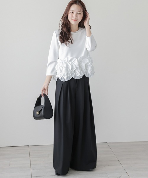 tシャツ 裾フリルドッキングトップス レディース : ZOZOTOWN Yahoo!店