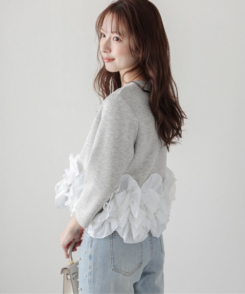 tシャツ 裾フリルドッキングトップス レディース : ZOZOTOWN Yahoo!店