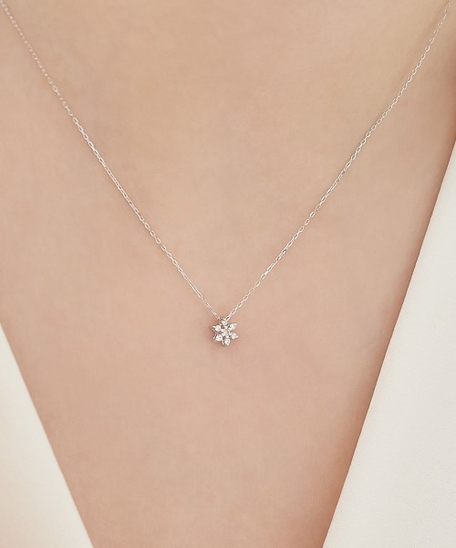 4℃（ヨンドシー） ネックレス K10ホワイトゴールド ネックレス 