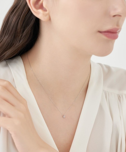 4℃（ヨンドシー） ネックレス K10ホワイトゴールド ネックレス