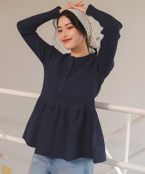 naomiko ブラック ディニテ変形ニット NONCODE] ONBIA Damage Knitwear - NONCODE | 60% - Asian Fashion