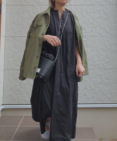 「Audrey and John Wad」 半袖ワンピース FREE ライトブラウン レディース_画像2