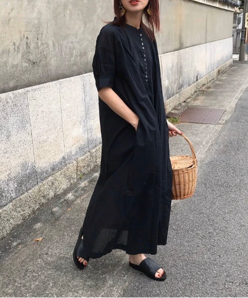 「Audrey and John Wad」 半袖ワンピース FREE ライトブラウン レディース_画像3