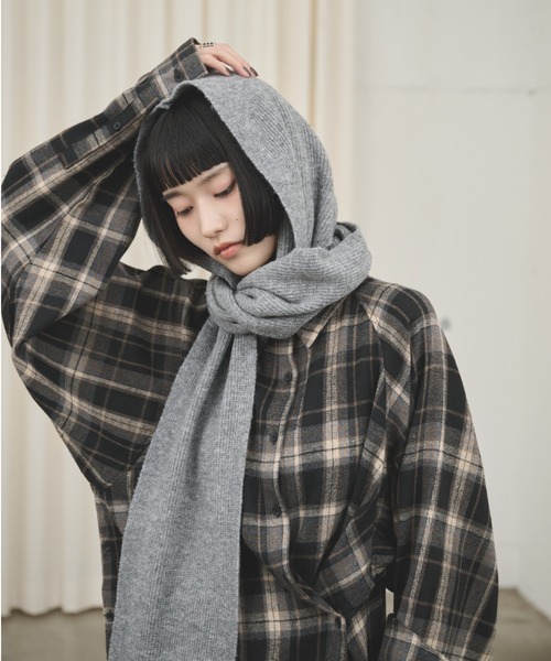 AIC. ブラウス シャツ マルチウェイチェックオーバーシャツ レディース